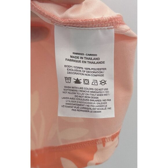 Nike Dri FIT Women’s Golf Polo Victory Mock Neck Sleeveless Orange Floral Sz M - Picture 8 of 11